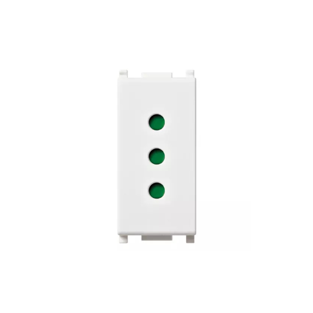 Presa 2P+T 10A P11 bianco Plana 14201