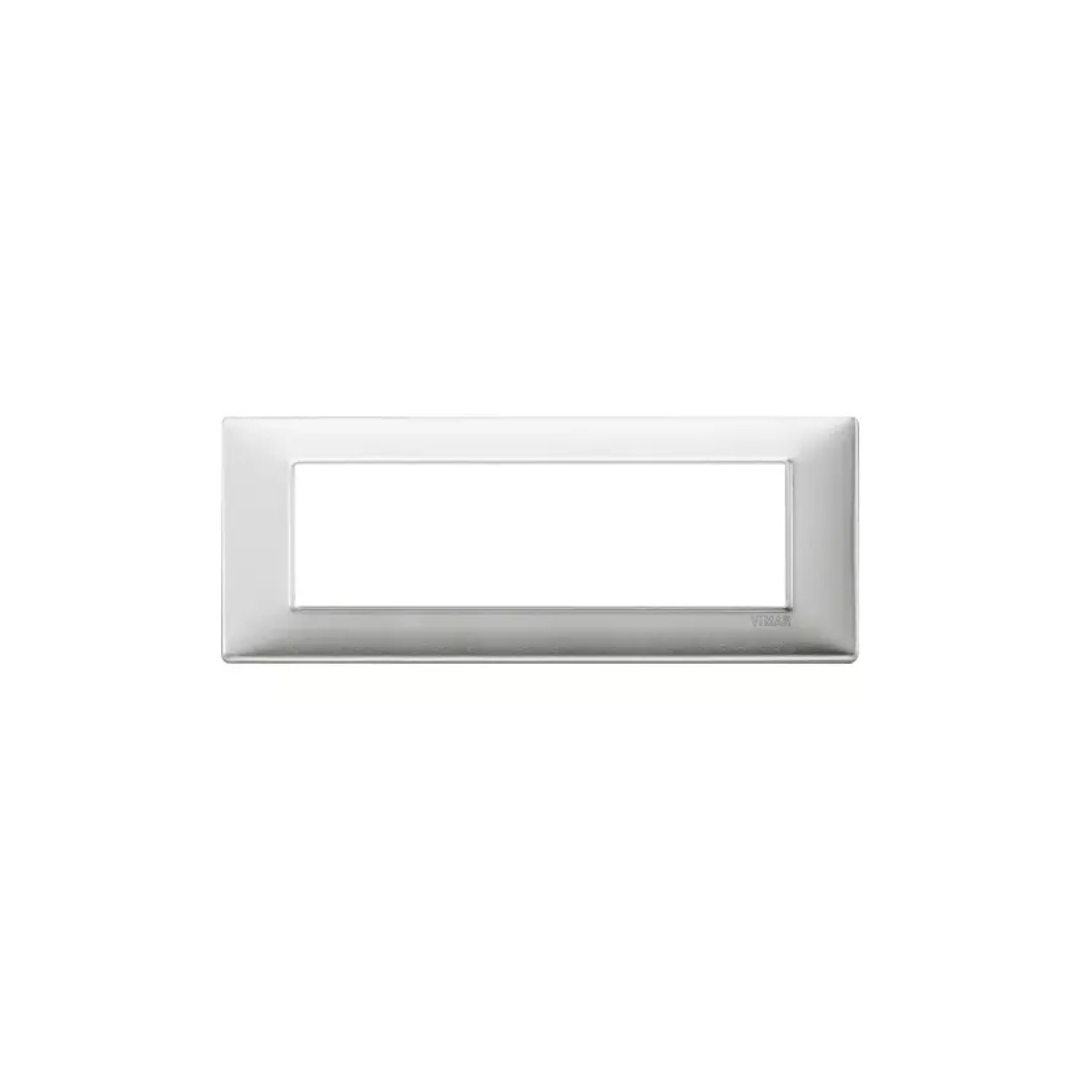 Placca 7M alluminio spazzolato Plana 14657.81
