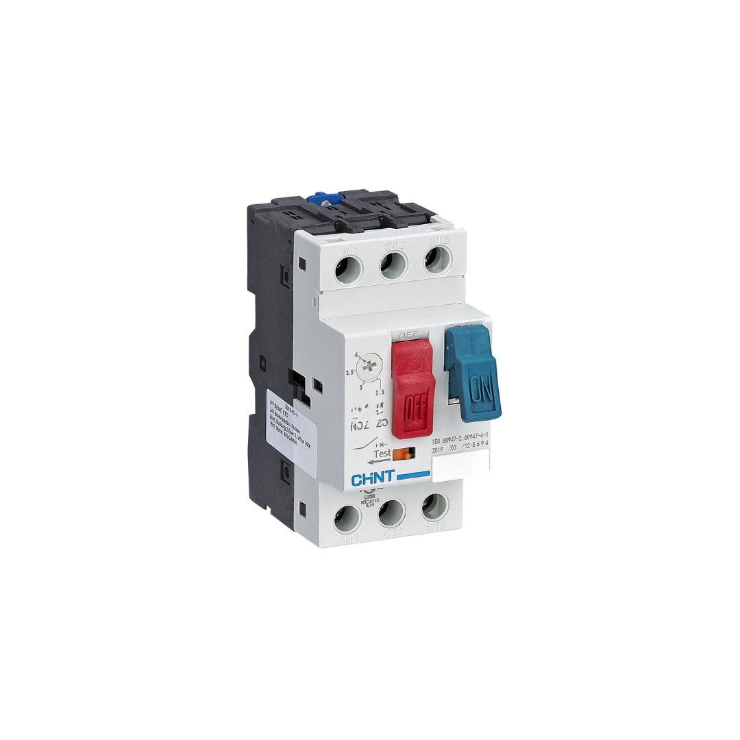 Salvamotore CHINT serie NS2-25 con comando a bilanciere 3P 9÷14A 100kA 495082