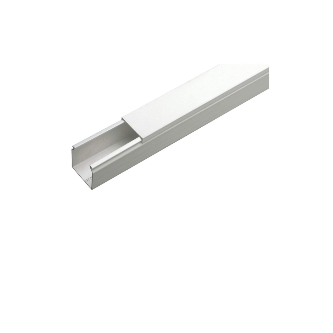 Canalina adesiva bianca 10x10 mm con coperchio a scatto FAEG FG18321