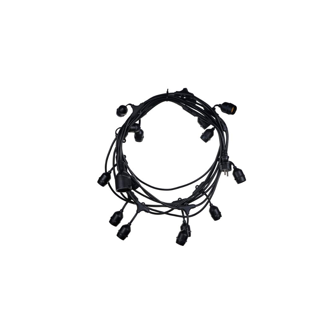 FIESTA LED FILO LUCI NERO 10m - 220-240V 230W - E27 - IP44