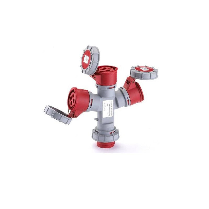 MOLTIPLICATORE DI PRESE INDUSTRIALI 1 SP CEE  16A 3P+T 3 PR CEE 3P+T IP67