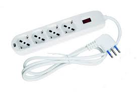 MULTIPRESA 4 USCITE UNIV PROT SOVRAC SPINA 10A CAVO 1.5M 2500W BIANCA